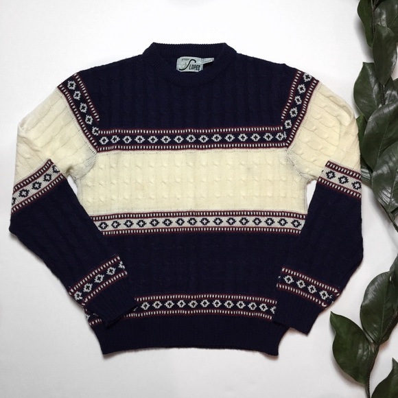 HP🎉 VTG Steep Slopes Cable Knit Christmas Sweater - Picture 1 of 7